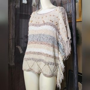 Gil Aimbez For Static RARE Vintage 1980s Hand Knit Shirt Women's Medium